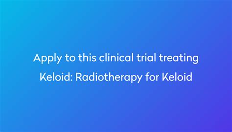 Radiotherapy For Keloid Clinical Trial 2023 Power