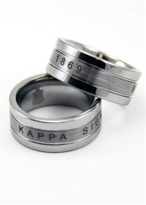 Kappa Sigma Tungsten Ring ΚΣ Fraternity Fraternity Rings Etsy