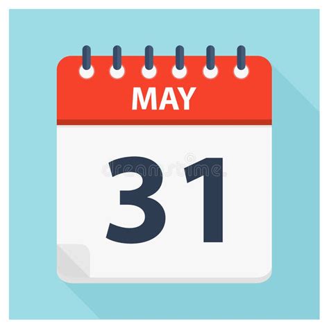 31 May Calendar Icon Stock Illustration Illustration Of Design 81134763