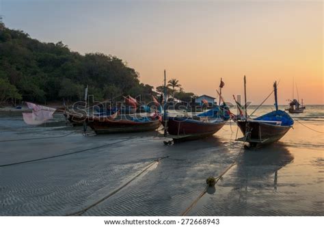 Fishing Boat Rayong Beach Thailand Stock Photo 272668943 Shutterstock