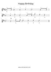 Happy birthday to you pianointermediate 1 page 2464 ko 4156x close now that you have this pdf score members artist are waiting for a feedback from you in exchange of this free access. How to play Happy Birthday, Free Violin Sheet Music [PDF ...