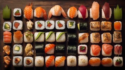 Fondo Una Variedad De Diferentes Tipos De Sushi Fondo Sushi Con Fotos