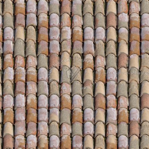 Old Clay Roof Tile King Casale Senese Texture Seamless 03457