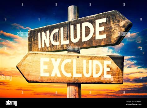 Include Exclude High Resolution Stock Photography and Images - Alamy