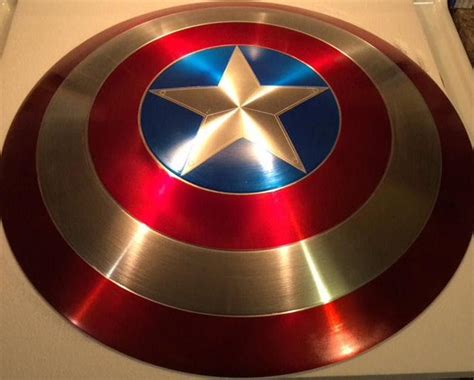 Capitán América Shield Metal Prop Replica Marvel Captain Etsy