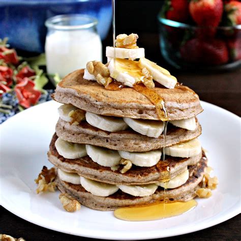I'd recommend mixing the dry ingredients + wet ingredients separately at home, and then mixing them together right before cooking them when. Love and Confections: Banana Nut Bread Buttermilk Pancakes ...