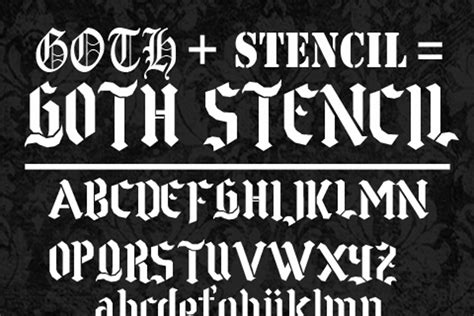 Goth Stencil Font Juan Casco Fontspace Stencil Font Lettering