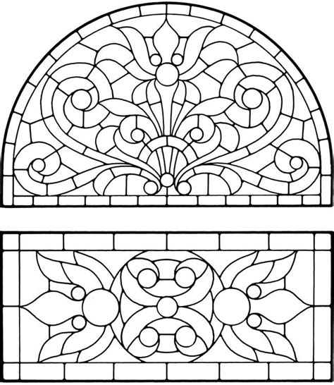 Stained Glass Window Coloring Pages Free Printable Templates