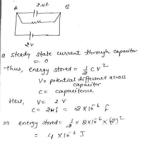 At Steady State Energy Stored In Capacitor Is