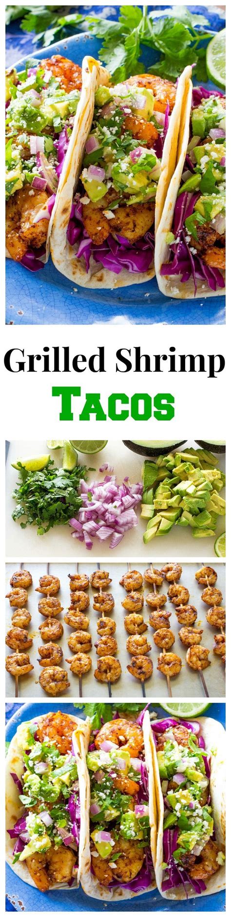 These grilled fish tacos are my take on the fish tacos we've enjoyed while traveling to beach towns where the fish is fresh, the tortillas tender, and the salsa light and flavorful. Grilled Shrimp Tacos with Avocado Salsa - The Girl Who Ate ...