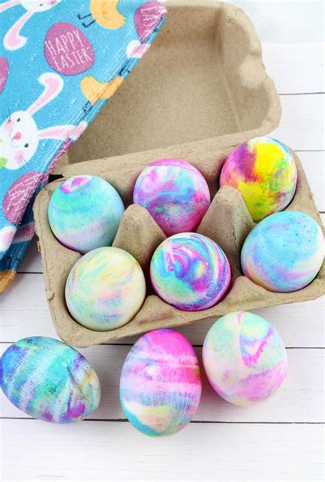 Best Dyed Easter Eggs How To Tie Dye Easter Eggs With Cool Whip Easy