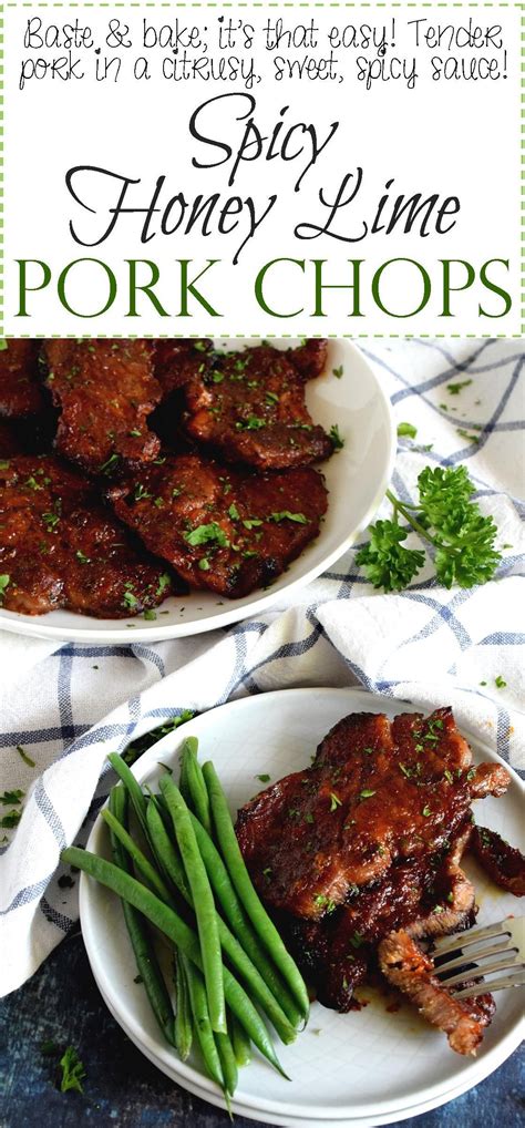 Some baked pork chops recipes do ask you to sear your meat before finishing them in the oven. Spicy Honey Lime Pork Chops are thin slices of pork which have been quickly baked to perfection ...