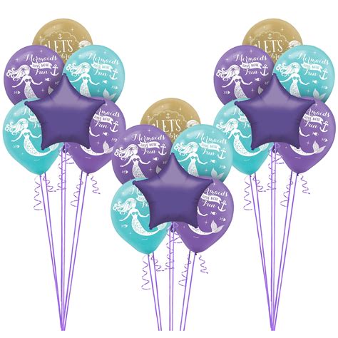 Party City Wishful Mermaid Balloon Supplies Include 12 Mermaid Latex