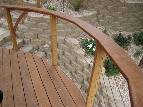 Curved Wood Deck Railing Railing Design