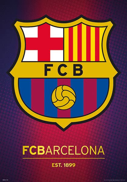 Fc Barcelona Crest Metalický Plakát Kupujte Online Na Posterscz