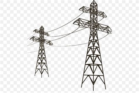 Transmission Tower Clip Art Electricity Overhead Power Line Vector