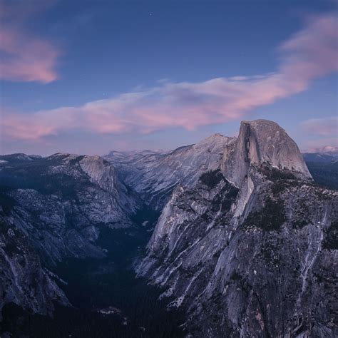 Nature Yosemite Mountain Dark Night Landscape Ipad Air Wallpapers Free