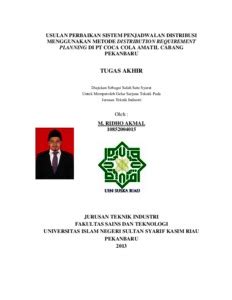 USULAN PERBAIKAN SISTEM PENJADWALAN DISTRIBUSI MENGGUNAKAN ...