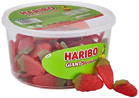 Haribo Giant Strawberry Bulk Sweets 1 Kg Buy Online In Spain At