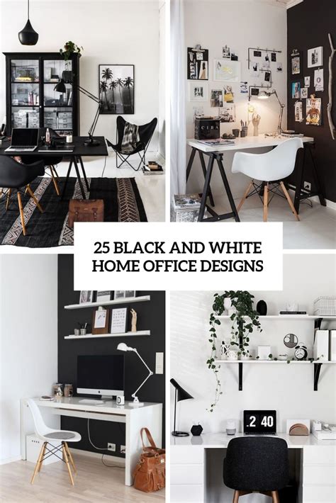 Black And White Office Decorating Ideas Home Interior Design