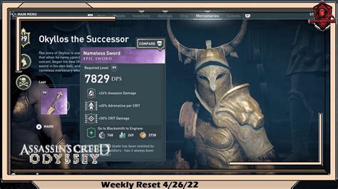 Assassin S Creed Odyssey Weekly Reset 4 26 22 YouTube