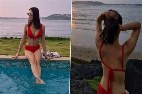 Radhika Madan Looks Stunning In Red Bikini The Live Ahmedabad
