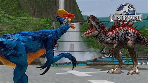 Therizinosaurus Vs Indominus Rex Battle Jurassic World The Game