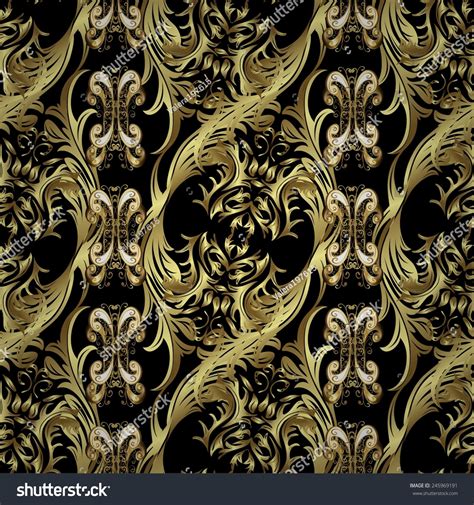 Abstract Beautiful Background Royal Damask Ornament Stock Vector