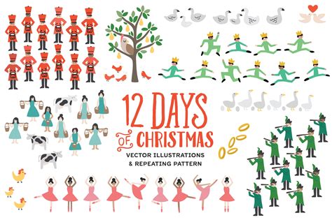 Twelve Days Of Christmas Printable Pictures