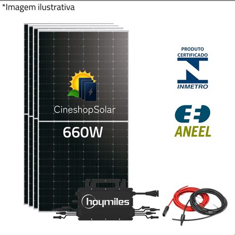 Gerador Solar Ate Kwh Mes Kwp Micro Hoymiles K Placas W