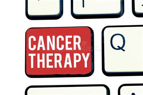 Handwriting Text Writing Cancer Therapy Concept Meaning Treatment Of