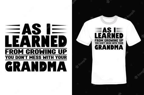 Premium Vector Grandma T Shirt Design Typography Vintage