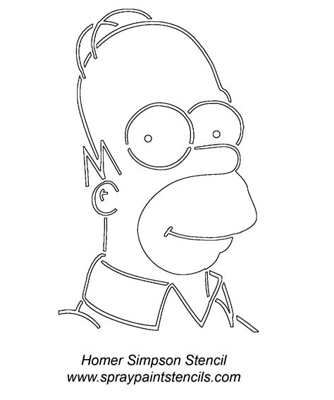homer simpson stencilgif 12001437 stencils homer simpson homer