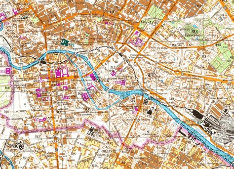 Incredibly Detailed Soviet Map Of Berlin Showing A Section Of The