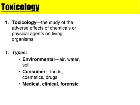 Ppt Toxicology Powerpoint Presentation Free Download Id3309720