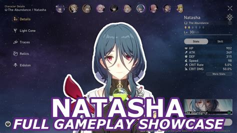 Natasha Gameplay Showcase Character Skill Ultimate And All Animations Honkai Star Rail