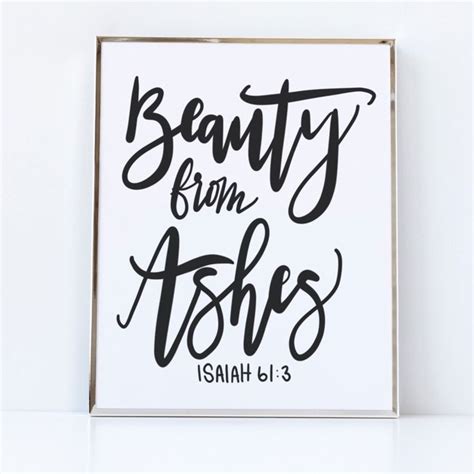 Beauty from Ashes Printable Wall Art Scripture Beauty for ...