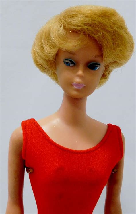 Lot Vintage 1962 Barbie Doll Platinum Bubble Cut Stock No 850 W