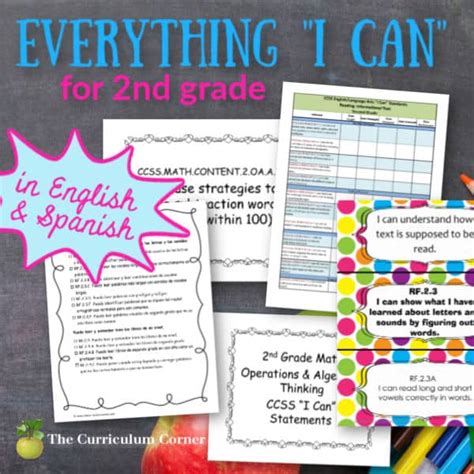 I Can 2nd Feature The Curriculum Corner 123