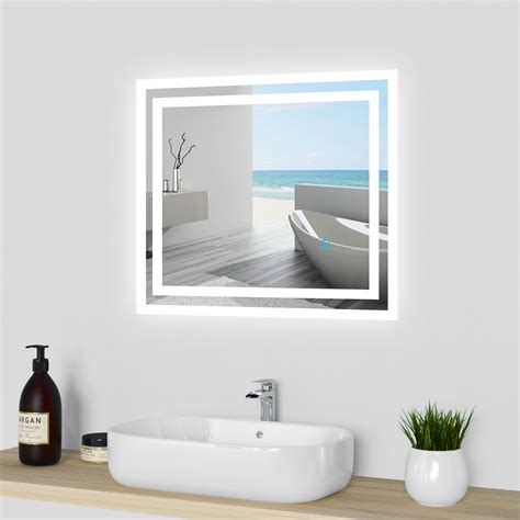 Led Bathroom Mirror Light Illuminated Demister Pad Touch Control Wall Mount Ip44 Ebay