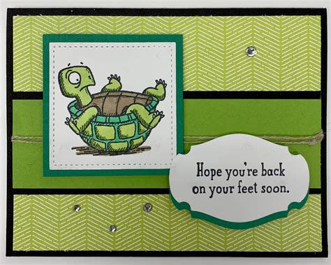 Get Well Soon Turtle Card Etsy