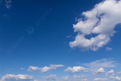 Blue Summer Sky With White Clouds Photo Background And Picture For Free