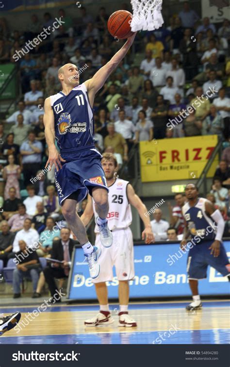 Fun & games in frankfurt. Frankfurt, Germany - June 9: Basketball Player Pascal ...