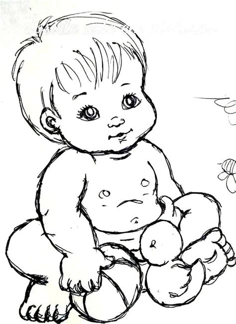 Bebê Com Patinho Gráficos De Pintura Pintura Bebê Pinturas De Menina