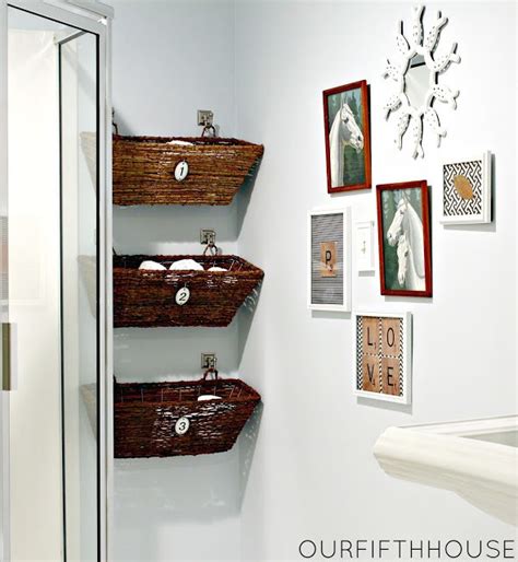 A shelving unit with an interesting design instantly elevates the. 8 Best DIY Small Bathroom Storage Ideas That Will Blow You ...