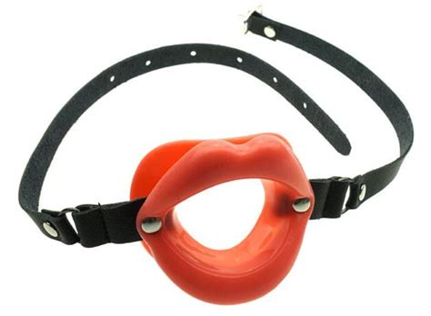 2018 Latest Strap On Real Leather Rubber O Form Lip Open Mouth Gags
