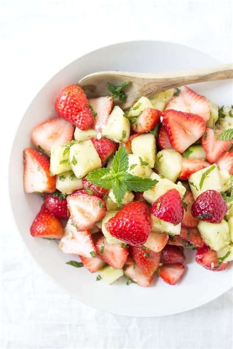 Strawberry Mint Cucumber Salad Wicked Spatula