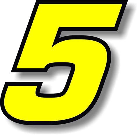 Racing Car Sickers Yellow 3 Inch Race Numbers With Black Border Vinyl