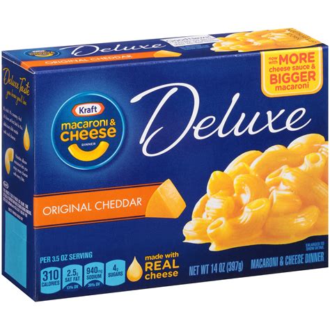 Kraft easy mac original flavor macaroni and cheese (2.05 oz microwaveable cup). Kraft Macaroni & Original Deluxe Dinner Cheese Cheddar 14 ...