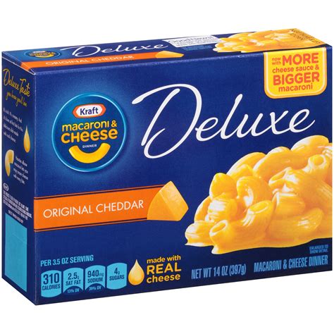 Looking to take your classic, homemade macaroni and cheese to the next level? Kraft Macaroni & Original Deluxe Dinner Cheese Cheddar 14 ...